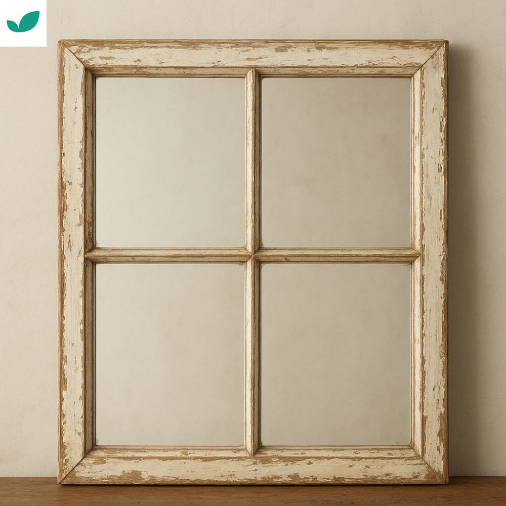 Old Window Frame Mirror